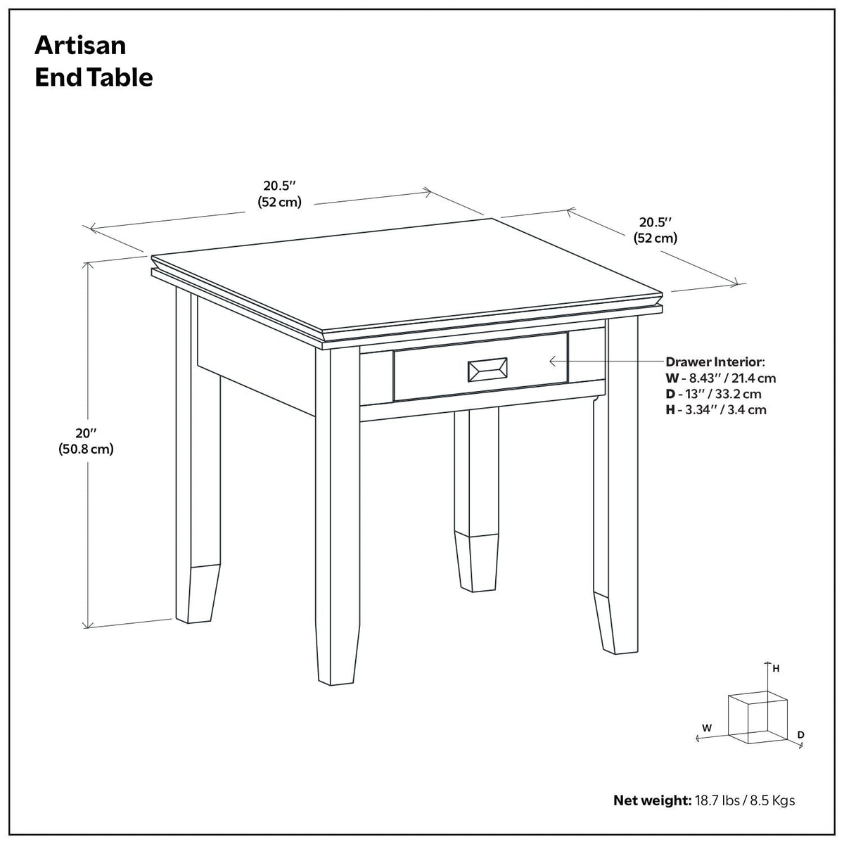 Artisan - End Table - Russet Brown, photo 3 of 5