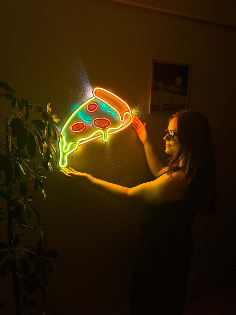 Pizza Neon Metal Sign
