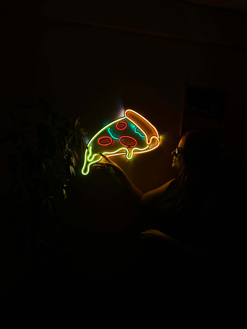 Pizza Neon Metal Sign
