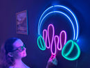 Headphone Neon Metal Sign