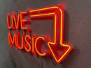 Live Music Neon Metal Sign