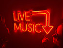 Live Music Neon Metal Sign