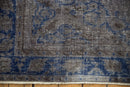 6.5x9 Vintage Distressed Overdyed Oushak Carpet