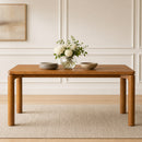 70.28" Rubber Wood Dining Table