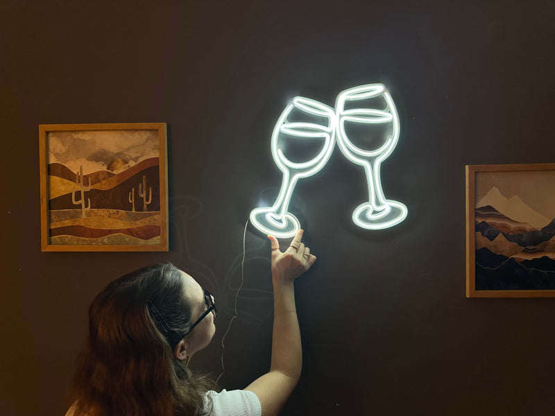 Cheers Neon Metal Sign