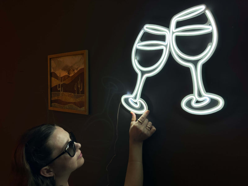 Cheers Neon Metal Sign