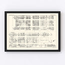 Vintage Map of Wilmington, DE Business Section 1929