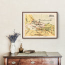 Vintage Map of Istanbul, Turkey 1909