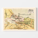 Vintage Map of Istanbul, Turkey 1909