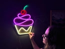 Cupcake Neon Metal Sign