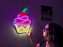 Cupcake Neon Metal Sign