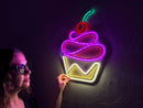 Cupcake Neon Metal Sign