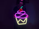 Cupcake Neon Metal Sign