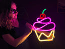 Cupcake Neon Metal Sign
