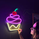 Cupcake Neon Metal Sign