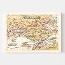 Vintage Map of Edirne, Turkey 1909