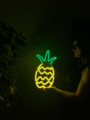 Pineapple Neon Metal Sign