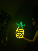 Pineapple Neon Metal Sign
