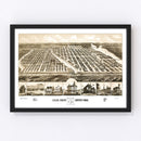 Vintage Map of Ocean Grove, New Jersey 1881