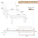 Outdoor Lounge Chairs, 5 Position Chaise Lounge With Adjustable Backrest (Set of 2) - Gray