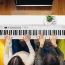 Folding Piano Keyboard 88 Keys Foldable Full Size Semi Weighted Piano Digital ElectronicÊPiano with LCD Screen Carry Bag Mic Sheet Music Stand Sticker