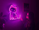 Cat X Ray Neon Metal Sign