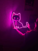 Cat X Ray Neon Metal Sign