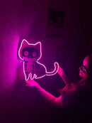 Cat X Ray Neon Metal Sign