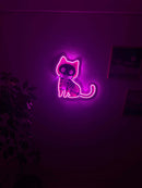 Cat X Ray Neon Metal Sign