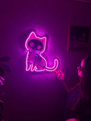 Cat X Ray Neon Metal Sign