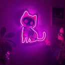 Cat X Ray Neon Metal Sign