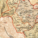 Vintage Map of Manastir Region, 1909