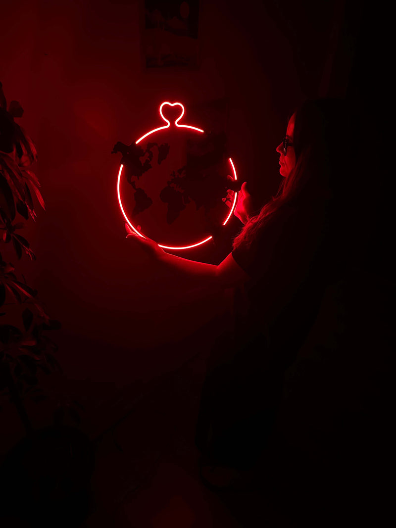Love Around Neon Metal Sign