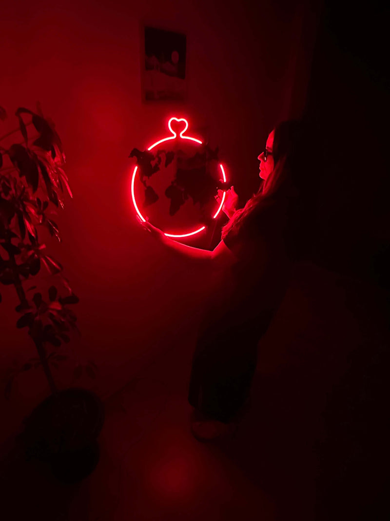 Love Around Neon Metal Sign