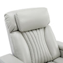 270° Power Swivel Recliner Home Theater Chair With Hidden Arm Storage, LED Light, Cup Holder, And Tray Table by HouseOfZazla