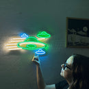 Ufo Neon Metal Sign