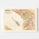Vintage Map of Ashghodareh Region, 1909