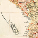 Vintage Map of Ashghodareh Region, 1909
