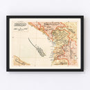 Vintage Map of Ashghodareh Region, 1909