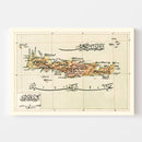 Vintage Map of Crete Island, 1909