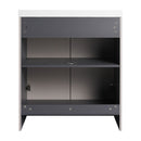 Contemporary Freestanding Bathroom Vanity With Resin Sink & Soft-Close Cabinet Doors by HouseOfZazla