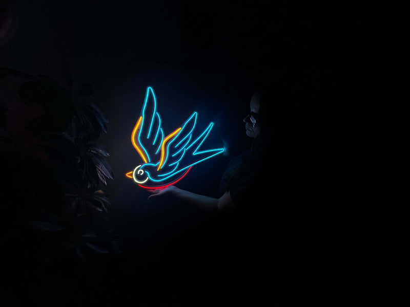 Sparrow Neon Metal Sign