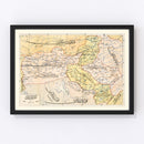 Vintage Map of Ankara, Turkey 1909