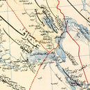 Vintage Map of Basra, Turkey 1909