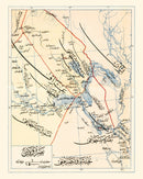 Vintage Map of Basra, Turkey 1909
