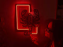 Scorpion Neon Metal Sign