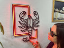 Scorpion Neon Metal Sign