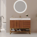 36" Modern Free-Standing Bathroom Vanity with Seamless Ceramic Sink
