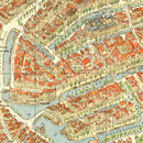 Vintage Map of Amsterdam, Netherlands 1956