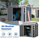Plastic Utility Shed 8x6 ft with Floor – Lockable Storage Shed by HouseOfZazla